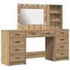 vidaXL Toaletni stol 3 pcs Umjetnički hrast 78,5 x 41 x 135 cm
