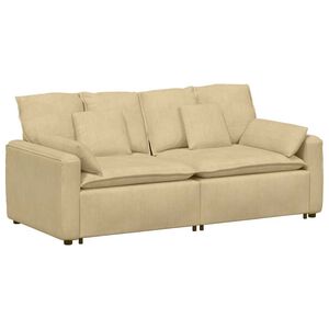 vidaXL Modularna sofa s jastucima sivo-zelena