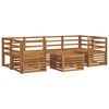 vidaXL Set vanjskih sofa 7 kom. Prirodna Čvrsto drvo akacije