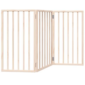 vidaXL Vrata za pse Sklopiva 3 Panela 150 cm Drvo Topole