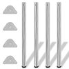 vidaXL 4 noge za stol podesive visine kromirane 870 mm