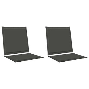 vidaXL Jastučići za sjedenje i leđa Poliester Antracit 47 x 45 x 2 cm