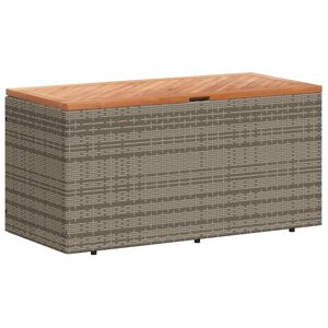vidaXL Vrtna kutija za pohranu siva 110x50x54 cm od poliratana i drva