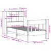 vidaXL Okvir kreveta bez madraca 90 x 200 cm od masivne borovine