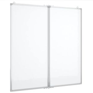 vidaXL Magnetna bijela ploča sklopiva 80 x 80 x 1,7 cm aluminijska