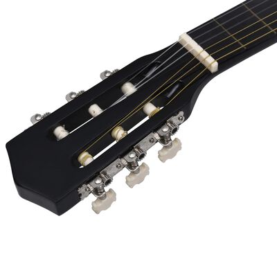 vidaXL 8-dijelni set klasične gitare za početnike crni 1/2 34"