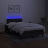 vidaXL Krevet box spring s madracem LED crni 120 x 190 cm od tkanine