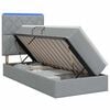 vidaXL LED krevet za pohranu s madracem Svjetlosiva 90 x 190 cm
