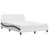vidaXL Krevet s madracem Dover bijelo-crni 120 x 200 cm od umjetne kože
