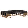 vidaXL Set vanjskih sofa 9 kom. Prirodna i crna