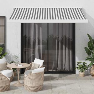 vidaXL Tenda na uvlačenje antracit-bijela 3,5x2,5 m tkanina i aluminij