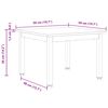 vidaXL Kava Stol Bijelo 50 x 50 x 36 cm Čvrsto borovo drvo