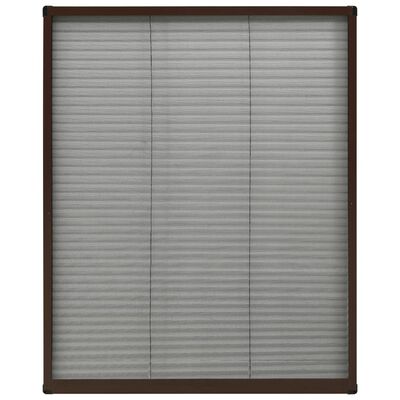vidaXL Zaslon protiv insekata za prozore aluminijski smeđi 80 x 100 cm