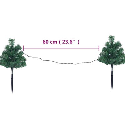vidaXL Božićna drvca za stazu 6 kom tople bijele LED žarulje 45 cm PVC