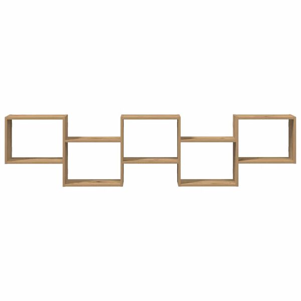 vidaXL Zidna kockasta polica s 5 odjeljaka Umjetnički izrađeno