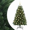 vidaXL Umjetno božićno drvce srednje zeleno s kuglicama 150 cm