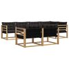 vidaXL Set vanjskih sofa 7 kom. Bijela i crna