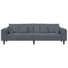 vidaXL Sofa s jastukom Tamno siva 250 x 77 x 76 cm Baršun