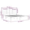 vidaXL Okvir za krevet od masivne borovine crni 200 x 200 cm