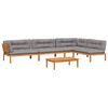 vidaXL 5-dijelna set vrtnih sofa od paleta s jastucima od drva bagrema