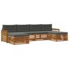 vidaXL Set vanjskih sofa 6 kom. Čvrsto drvo akacije