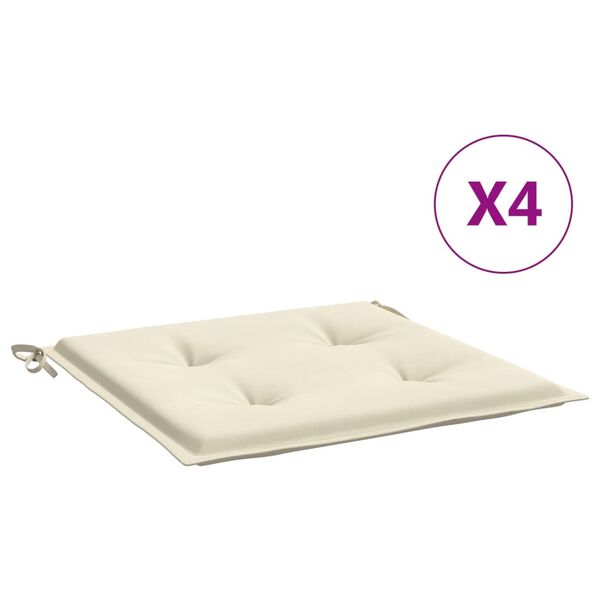 vidaXL Jastuci za vrtne stolice 4 kom krem 50x50x4 cm tkanina Oxford