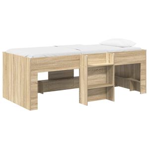 vidaXL Kreveta za visoko spavanje djece Hrast sonoma 98.5 x 200 cm
