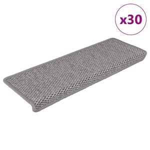 vidaXL Samoljepljivi otirači za stepenice 30 kom 65x21x4 cm srebrni