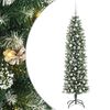 vidaXL Umjetno vitko božićno drvce Zelena i bijela 180 cm