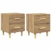 vidaXL Ormarić za krevet 2 pcs Umjetnički hrast 40 x 35 x 47.5cm