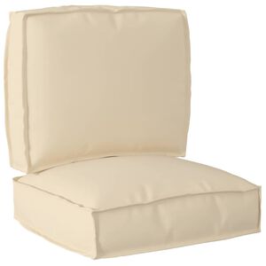 vidaXL Set jastučića za palete Oxford tkanina Bež 50 x 50 x 12 cm