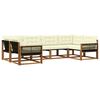 vidaXL Set vanjskih sofa s jastukom 6 pcs Prirodna i krem
