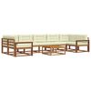 vidaXL Set vanjskih sofa s jastukom 8 pcs Prirodna i krem