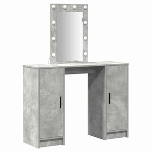 vidaXL Toaletni stol Svijetlo siva 102 x 33 x 135 cm Konstruirano drvo