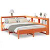vidaXL Krevet s regalom za knjige bez madraca 150x200 cm od borovine
