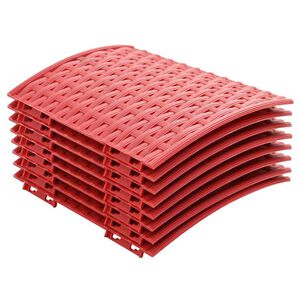 vidaXL BožićnaSuknjazaDrvce Crvena &Oslash; 65 x 24 cm Plastika