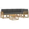 vidaXL Set vanjskih sofa 6 kom. Bijela i antracit Čvrsto drvo akacije
