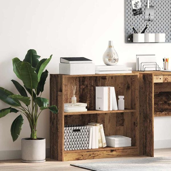 vidaXL Regal za knjige boja starog drva 80x24x76 cm konstruirano drvo