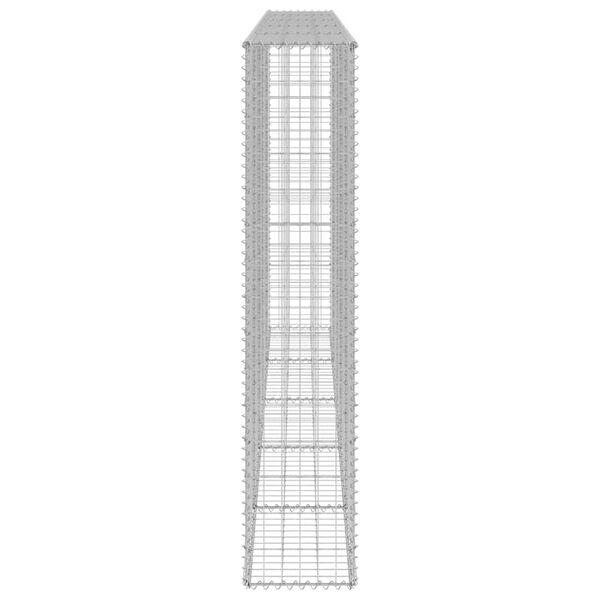 vidaXL Gabionski zid s poklopcima od pocinčanog čelika 300x30x150 cm