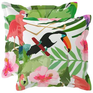 vidaXL Presvlaka za jastuk 2 kom. HOUTEN &Scaron;areni 30 x 30 cm Poliester