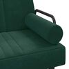 vidaXL Kauč na razvlačenje s naslonima za ruke tamnozeleni bar&scaron;unasti