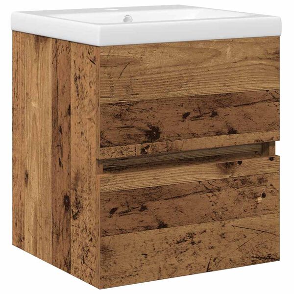 vidaXL Kupaonski ormarić za sudoper Zidne Crni hrast 80 x 39 x 62 cm