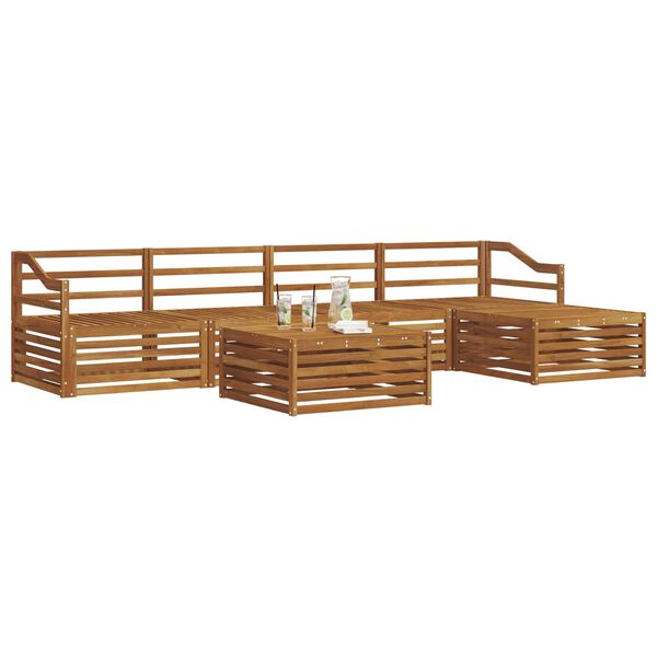 vidaXL Set vanjskih sofa 6 pcs Prirodna