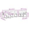vidaXL Set vanjskih sofa s jastukom 7 pcs Prirodna i crna