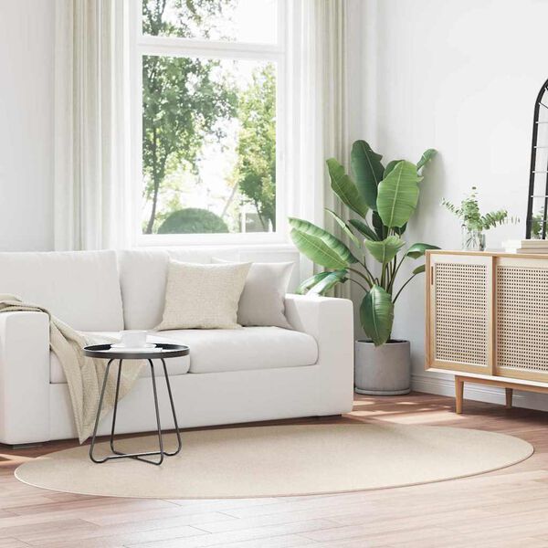 vidaXL Tepisi za područja Ovalni HUARTE Bež 160 x 230 cm