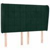 vidaXL Uzglavlje s u&scaron;ima tamnozeleno 147x23x118/128 cm bar&scaron;unasto