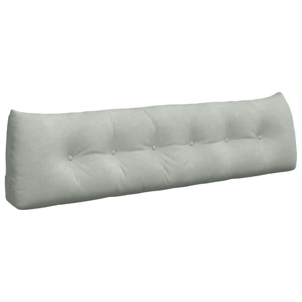 vidaXL Jastuk za leđa Svijetlo siva 180 x 24 x 50 cm Bar&scaron;un