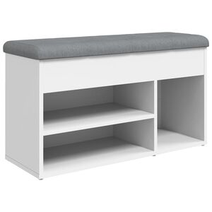vidaXL Klupa za cipele bijela 82x32x45,5 cm inženjerski drvo