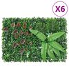 vidaXL Ograda od umjetnih biljaka 6 kom zelena 40 x 60 cm