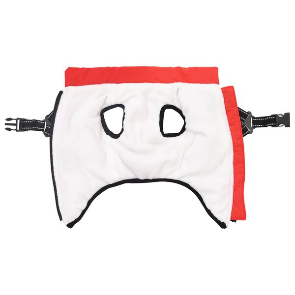 vidaXL Kaput za pse Crvena L32 Flis i Poliester